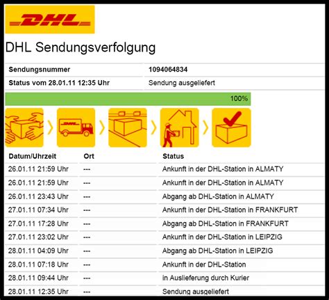 DHL Sendungsverfolgung .